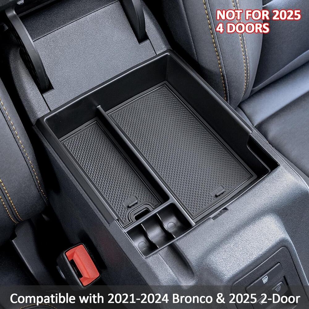 Upper Center Console Storage Box Organizer Tray For 2021 2022 2023 Ford Bronco